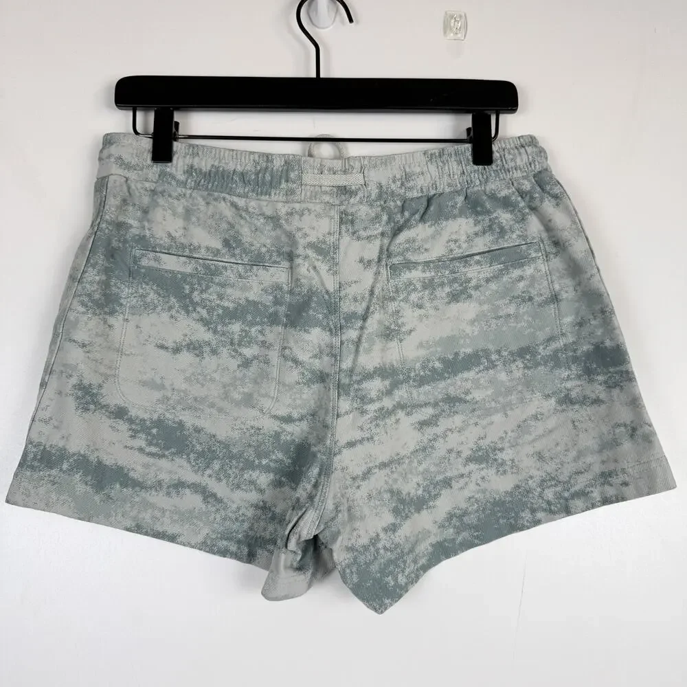 Athleta Farallon Shorts Muted Green Gray Camo High Rise - 4